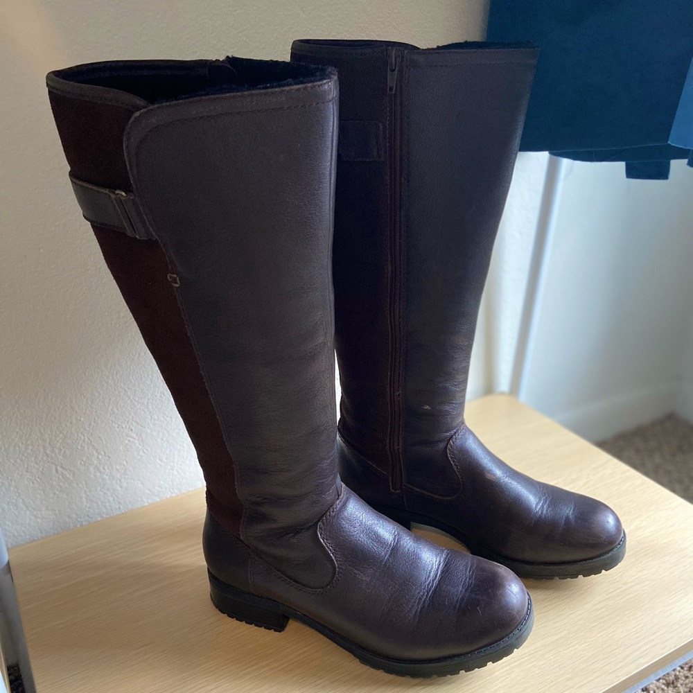 Clark’s Brown Leather Wool Lined Boots